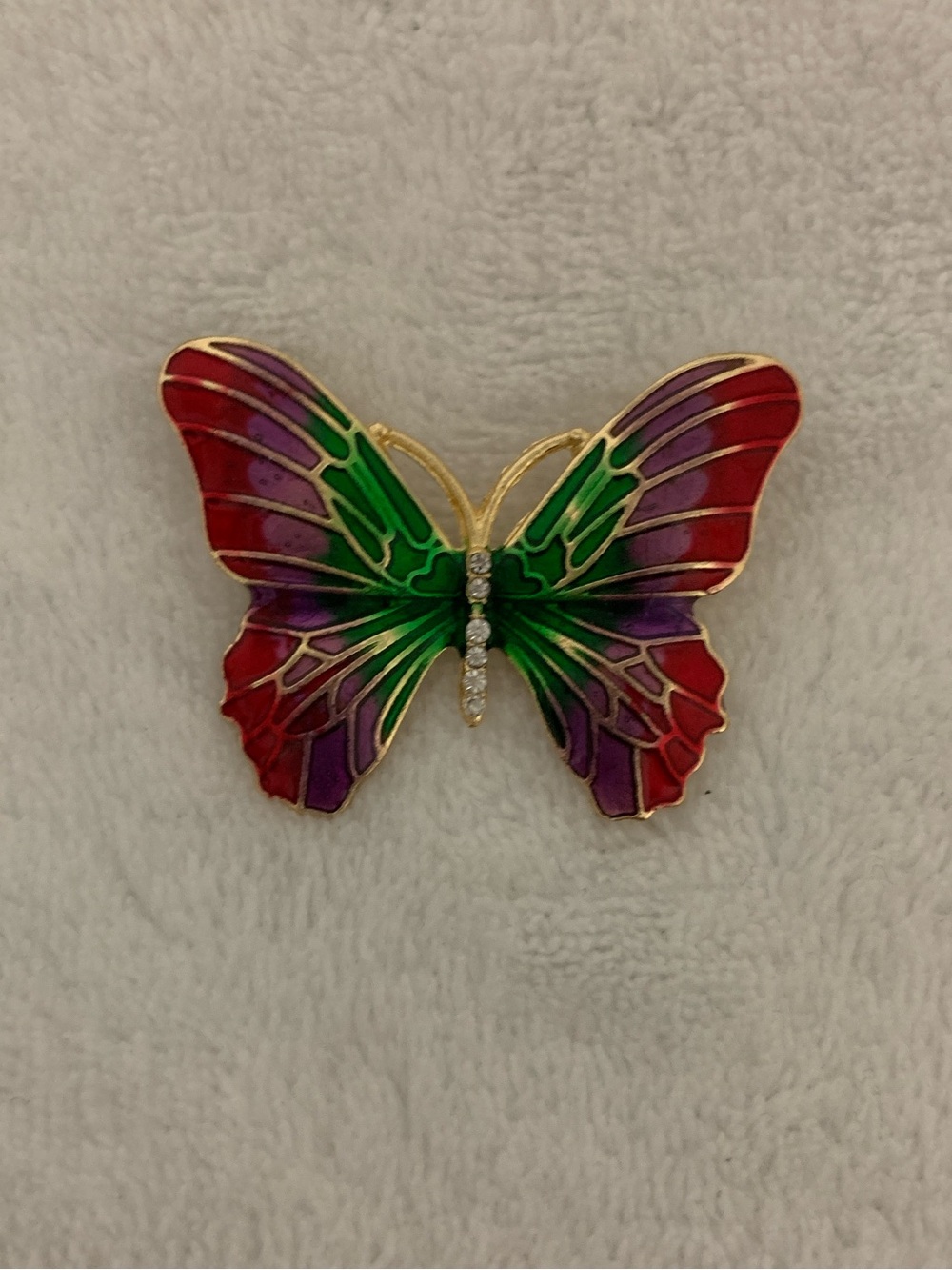 Multicolor Butterfly Enamel Brooch